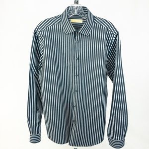 Micheal Kors striped buttoned down shirt - L